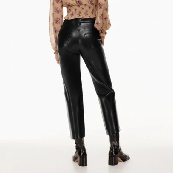 Wilfred The Melina™ Cropped Pant Vegan Leather Cropped Pants Black Size 4 - Picture 3 of 16